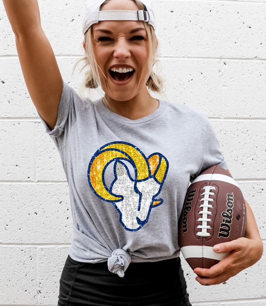 Rams Logo GLITTER - DTF Print