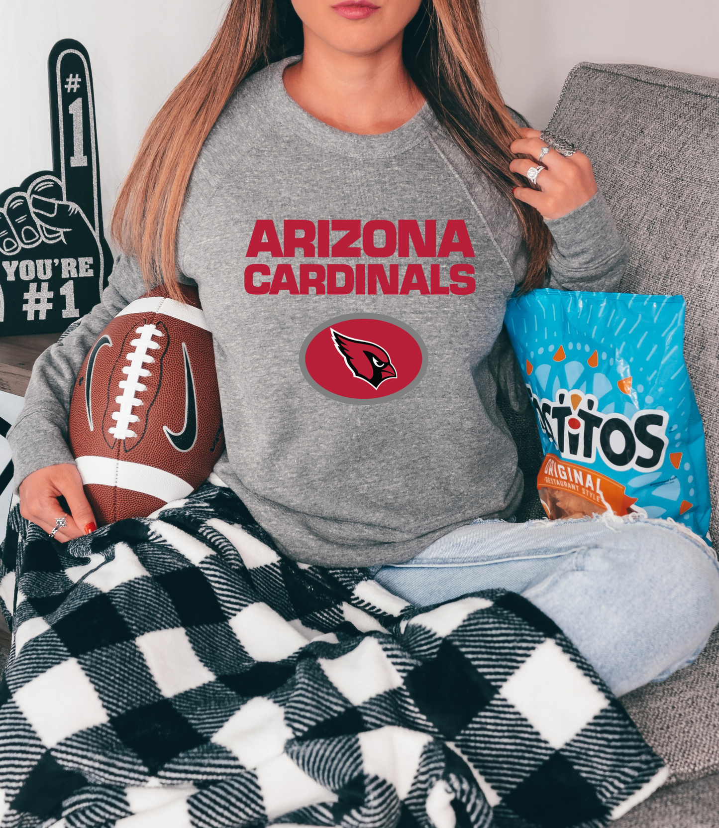 Arizona Cardinals - red letters with cardinal