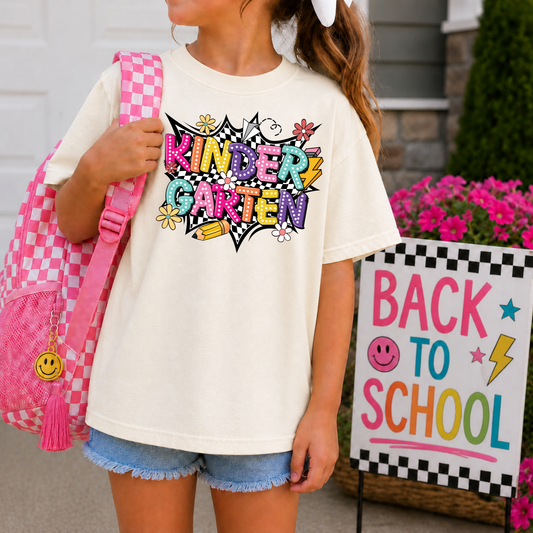 Kindergarten Checkered Retro