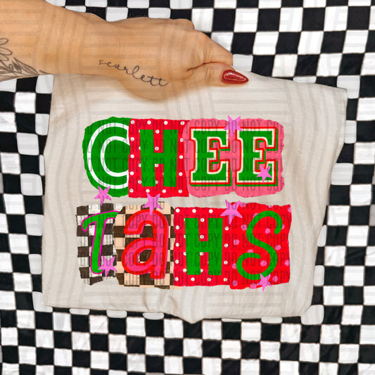 CHEETAHS RED & GREEN CHECKERS