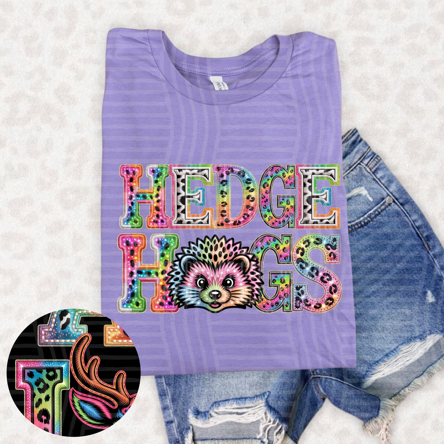 Hedgehogs (pink neon leopard)