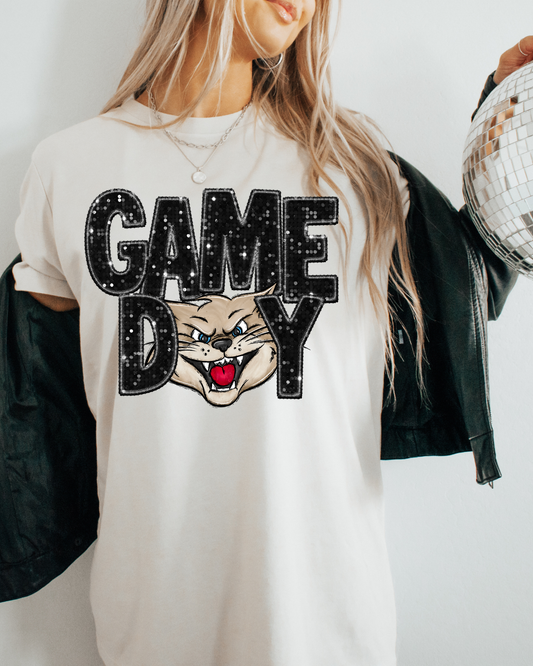 Game Day Cats (Faux Embroidery Glitter)