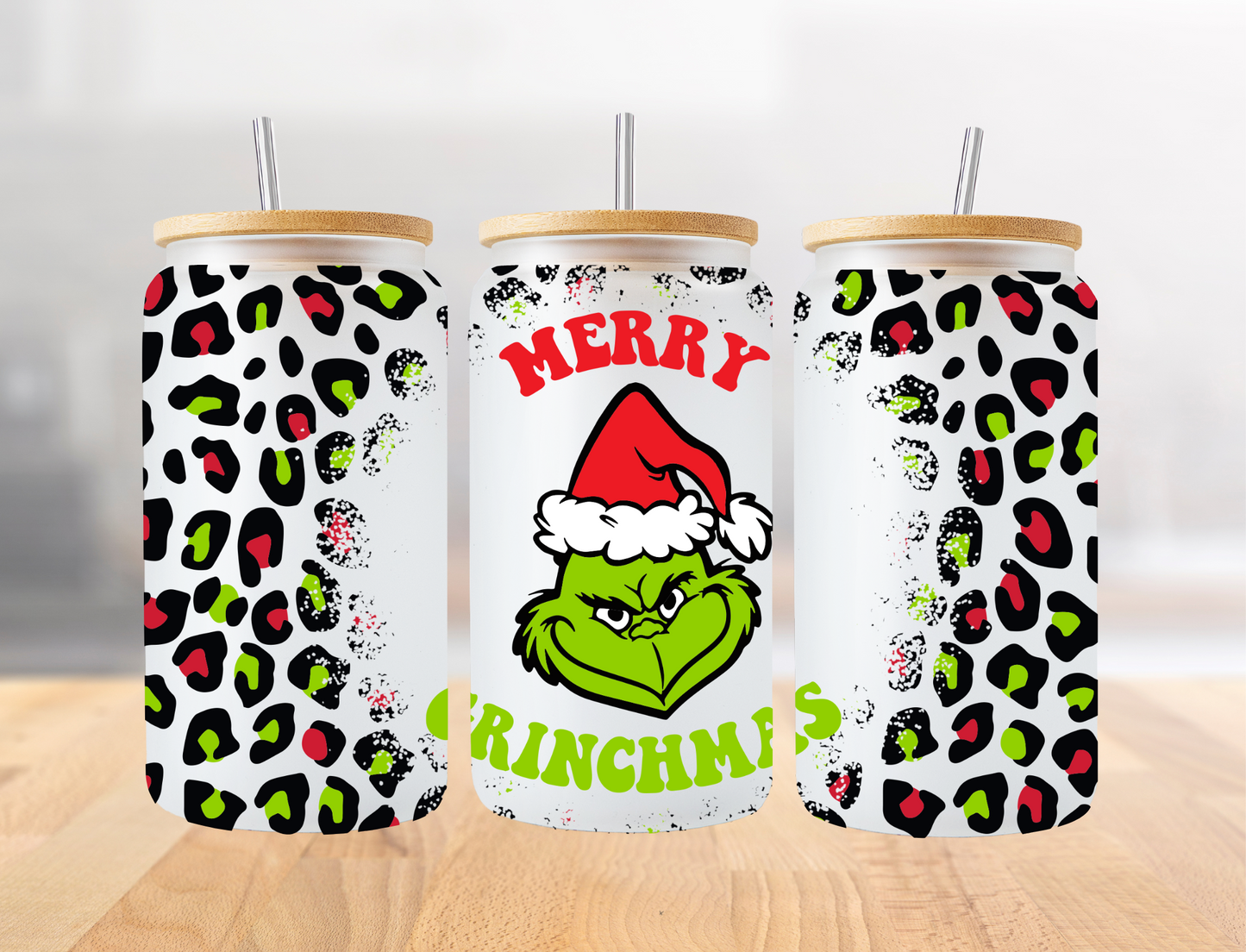 Merry Grinchmas Leopard - UV Libby Wrap