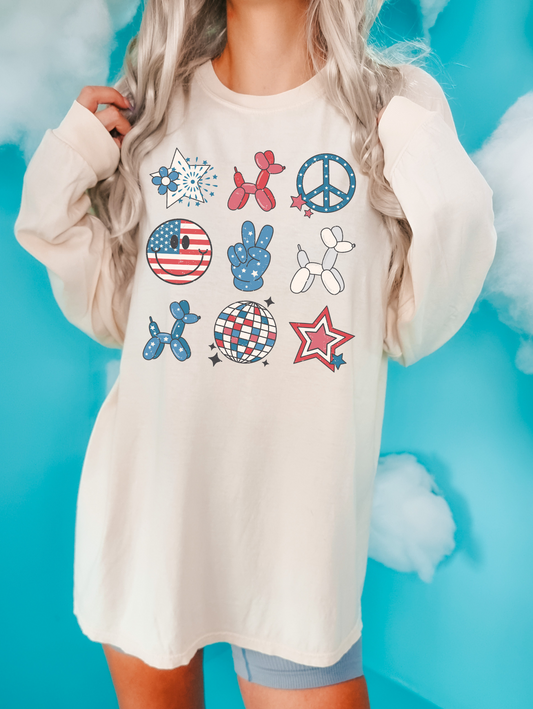 Retro Distressed Fourth of July Seamless
