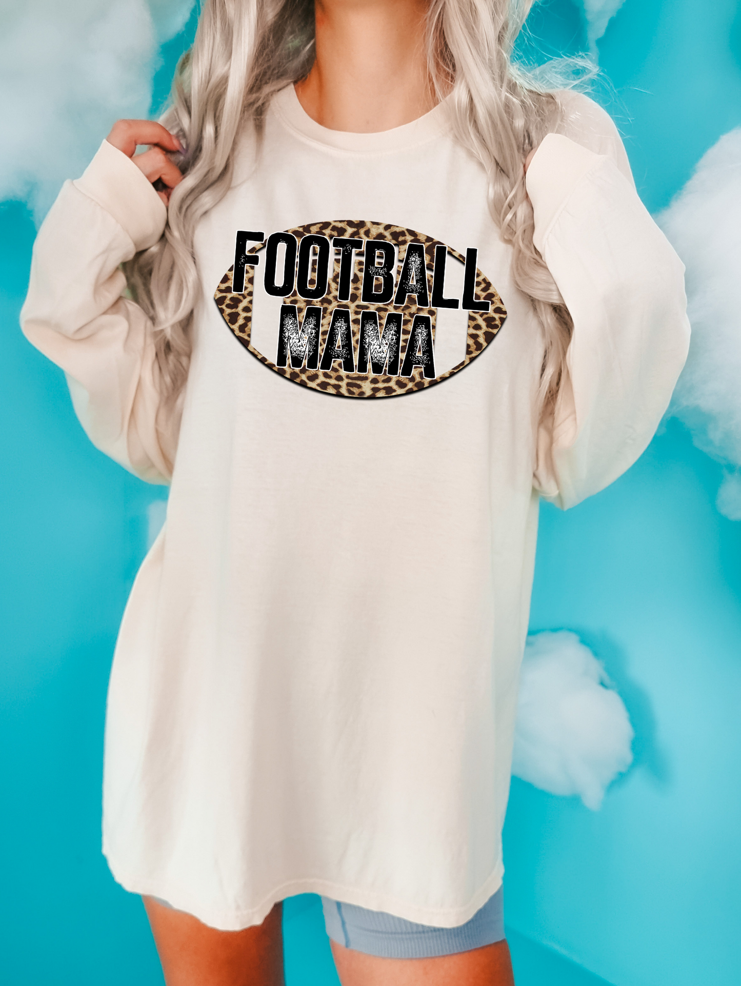 Football mama-cheetah print football