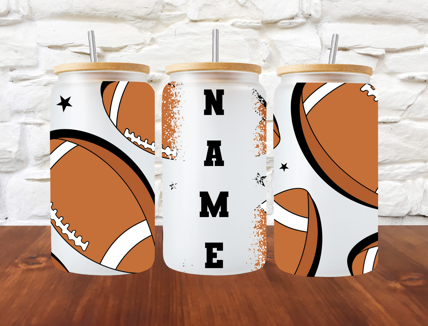 Footballs with name - UV Libby Wrap