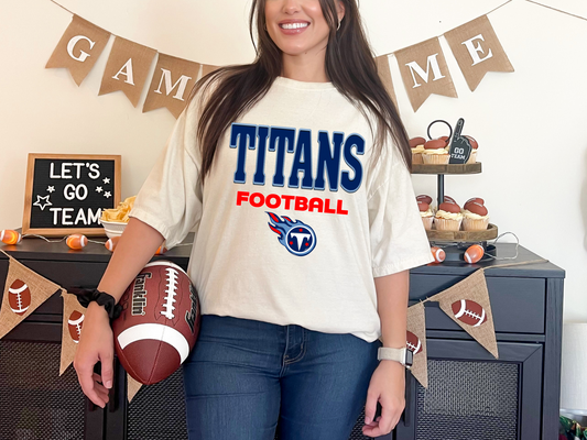 Faux Embroidery Titans Football