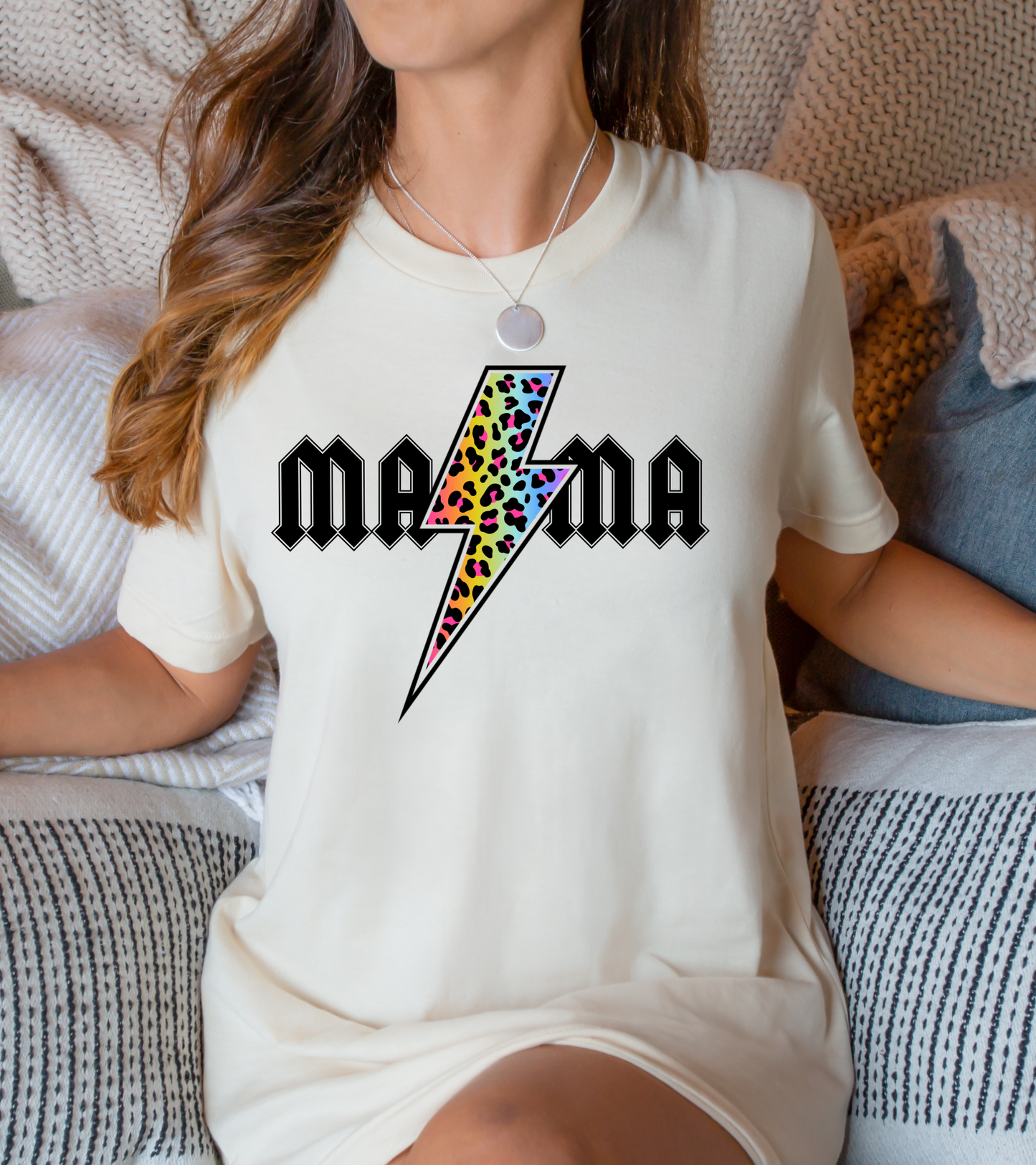 Mama, multicolor cheetah print