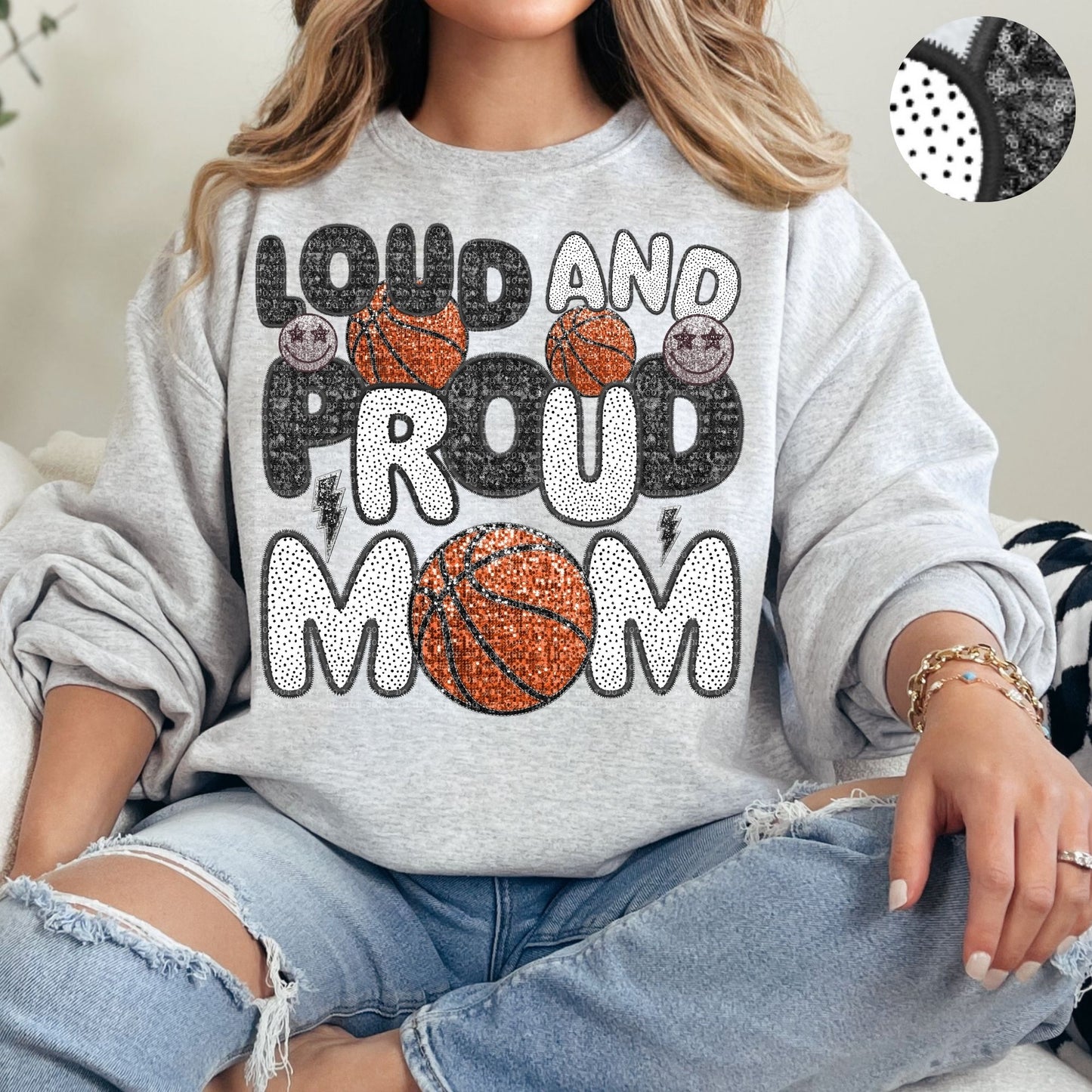 Loud and Proud Basketball Mom-Polka Dots