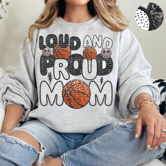 Loud and Proud Basketball Mom-Polka Dots