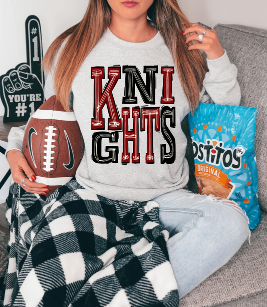 Knights (MAROON/BLACK) - DTF Print