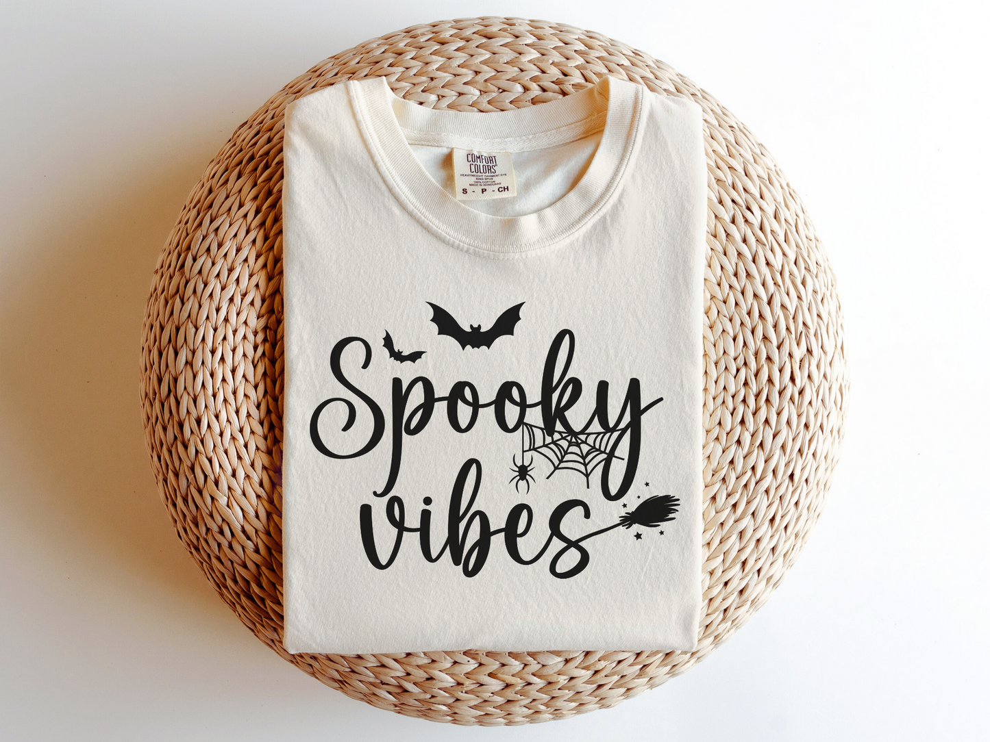 Spooky vibes, bats, cobwebs and broom