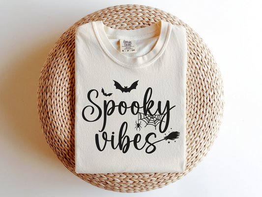 Spooky vibes, bats, cobwebs and broom