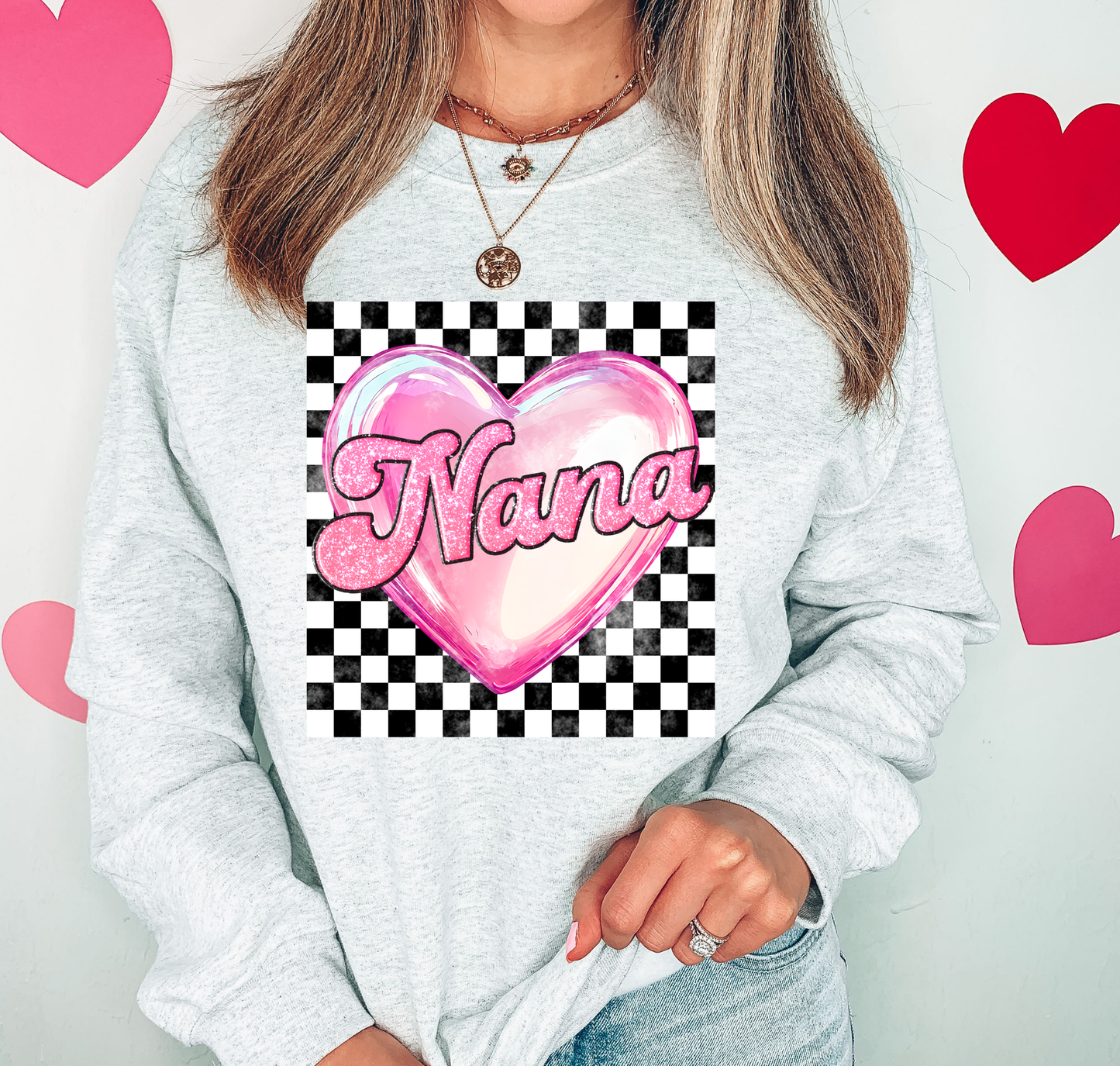 Nana Pink Glossy Heart