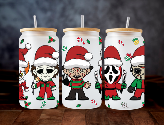 Creepy Christmas Santa Hats - UV Libby Wrap