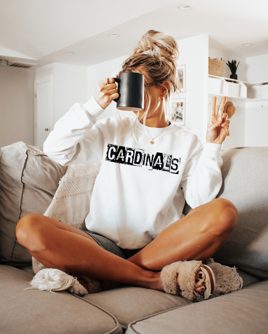 Cardinals Black And White Spray Paint Letters