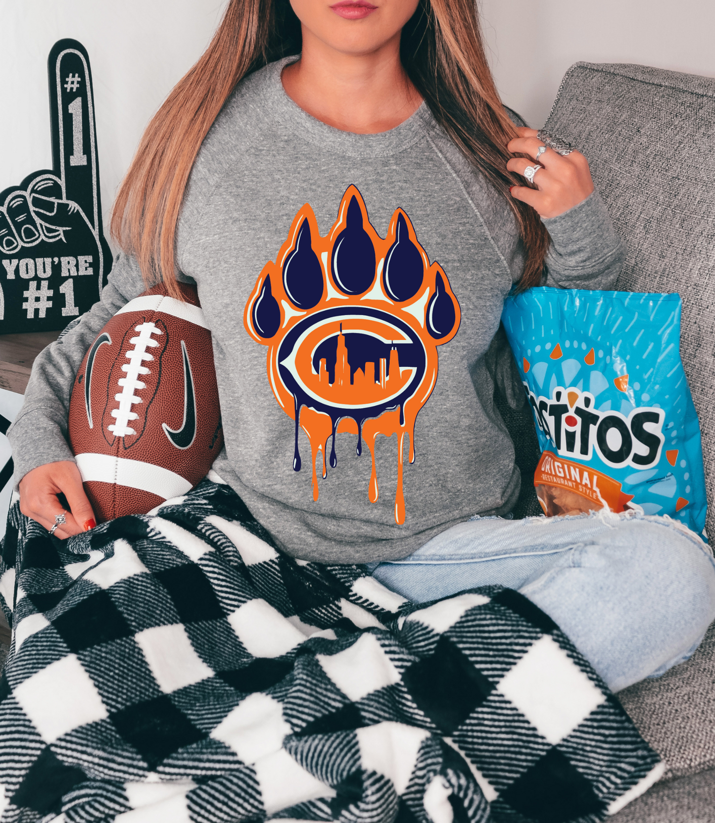 Chicago Bears, pawprint with drip