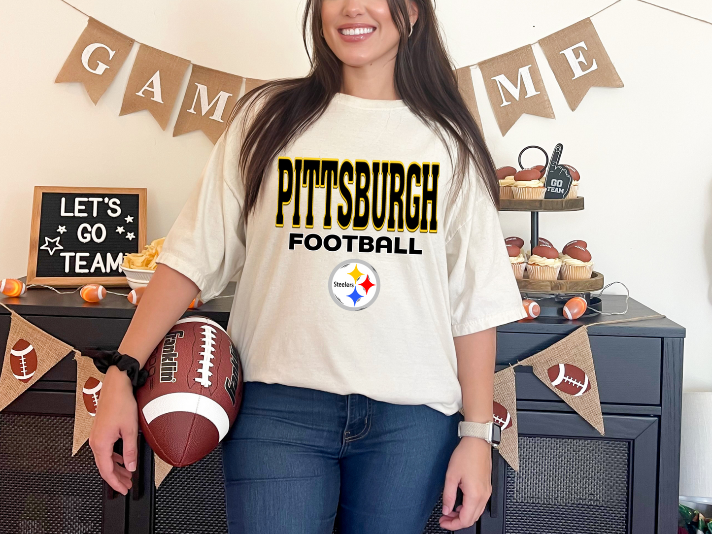 Faux Embroidery Pittsburgh Football