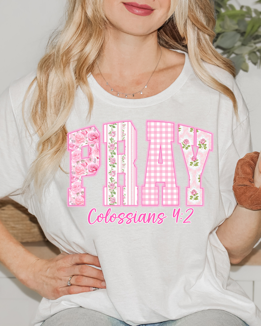 Pray Floral Gingham