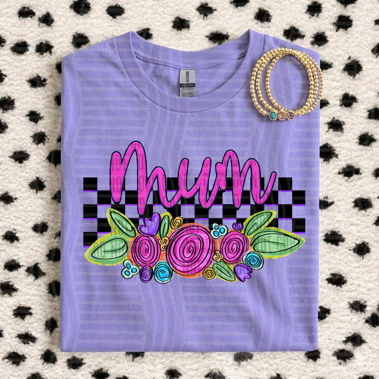 MUM CHECKERS FLOWERS