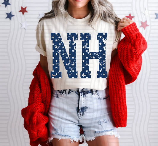 NH BLUE WITH STARS & DISTRESSED