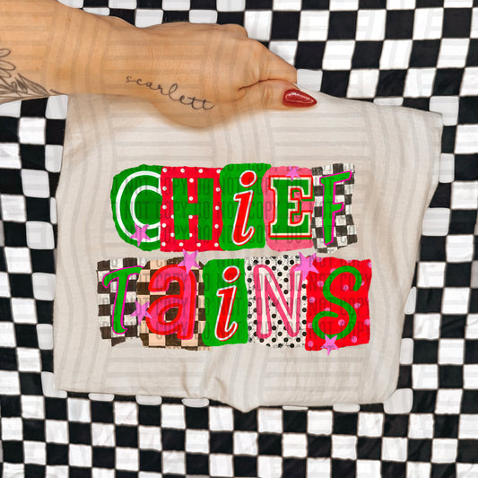 CHIEFTAINS RED & GREEN CHECKERS