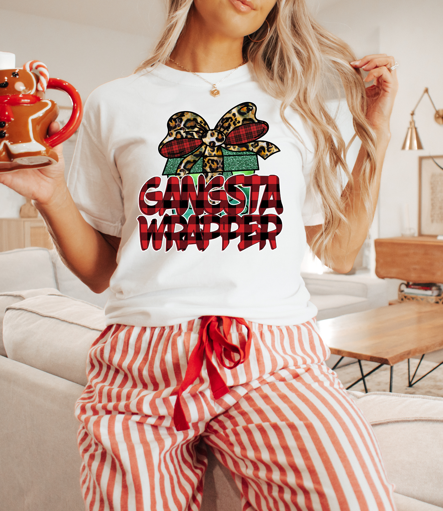 Gansta Wrapper Red Plaid Bow