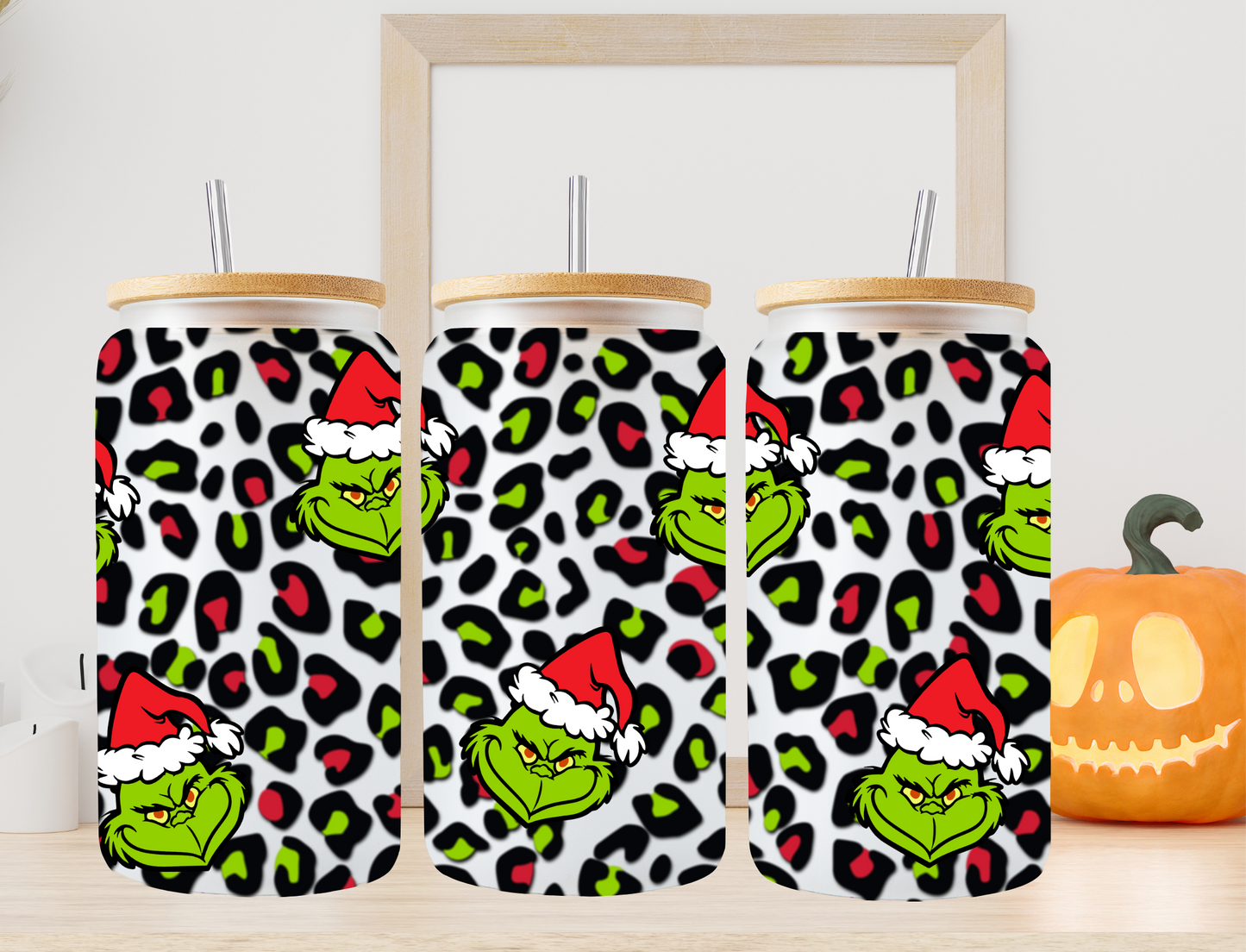 Grinch Face Leopard - UV Libby Wrap
