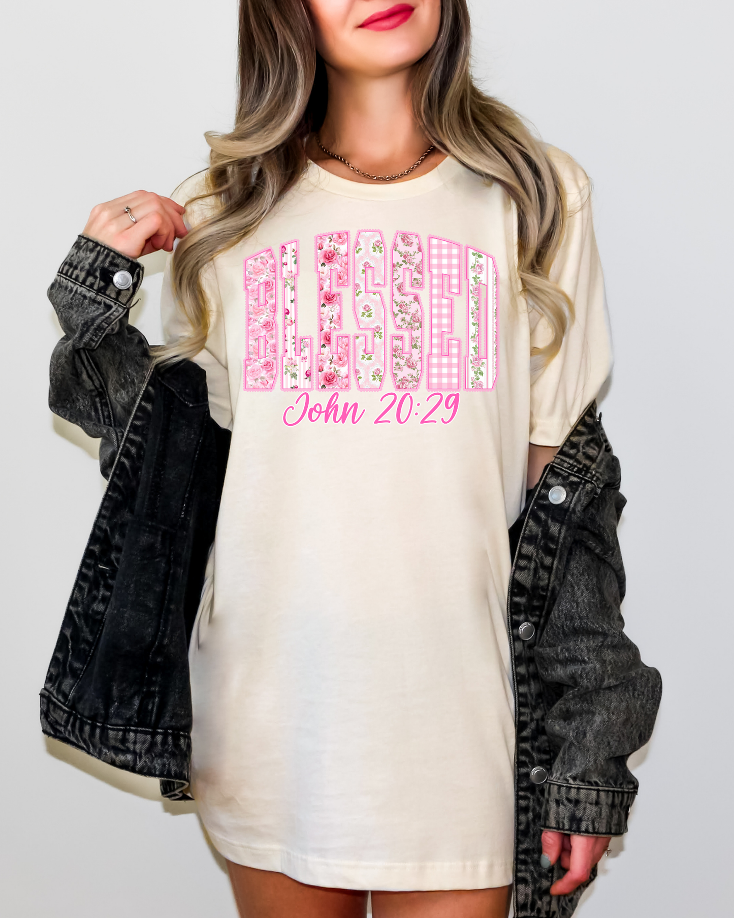 Blessed Floral Gingham