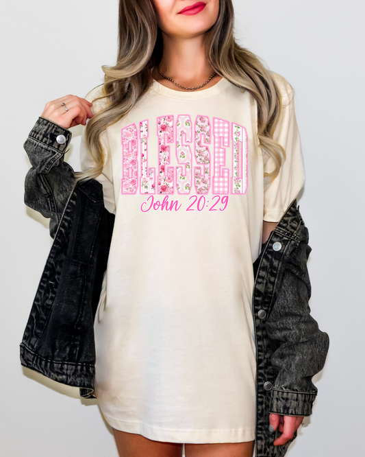 Blessed Floral Gingham