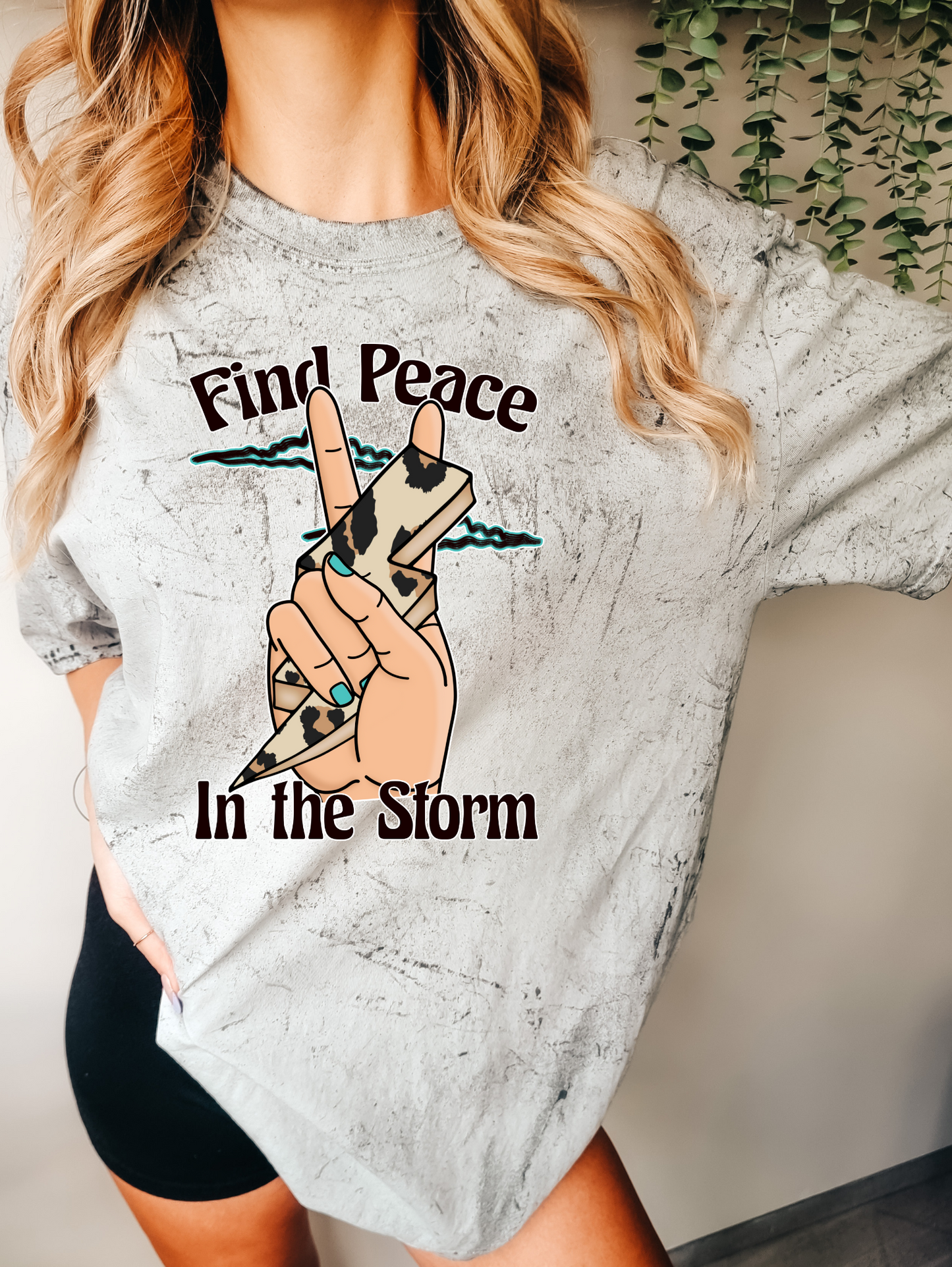 Find peace in the storm - white