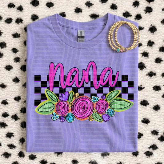 NANA CHECKERS FLOWERS