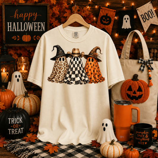 Bougie Ghosts Checkered Leopard Polka Dot