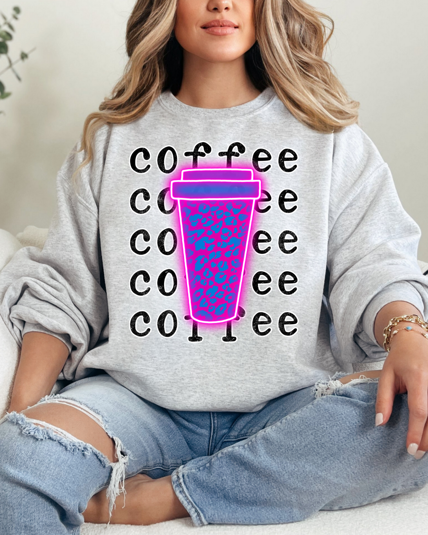 Coffee Purple Cheetah Cup