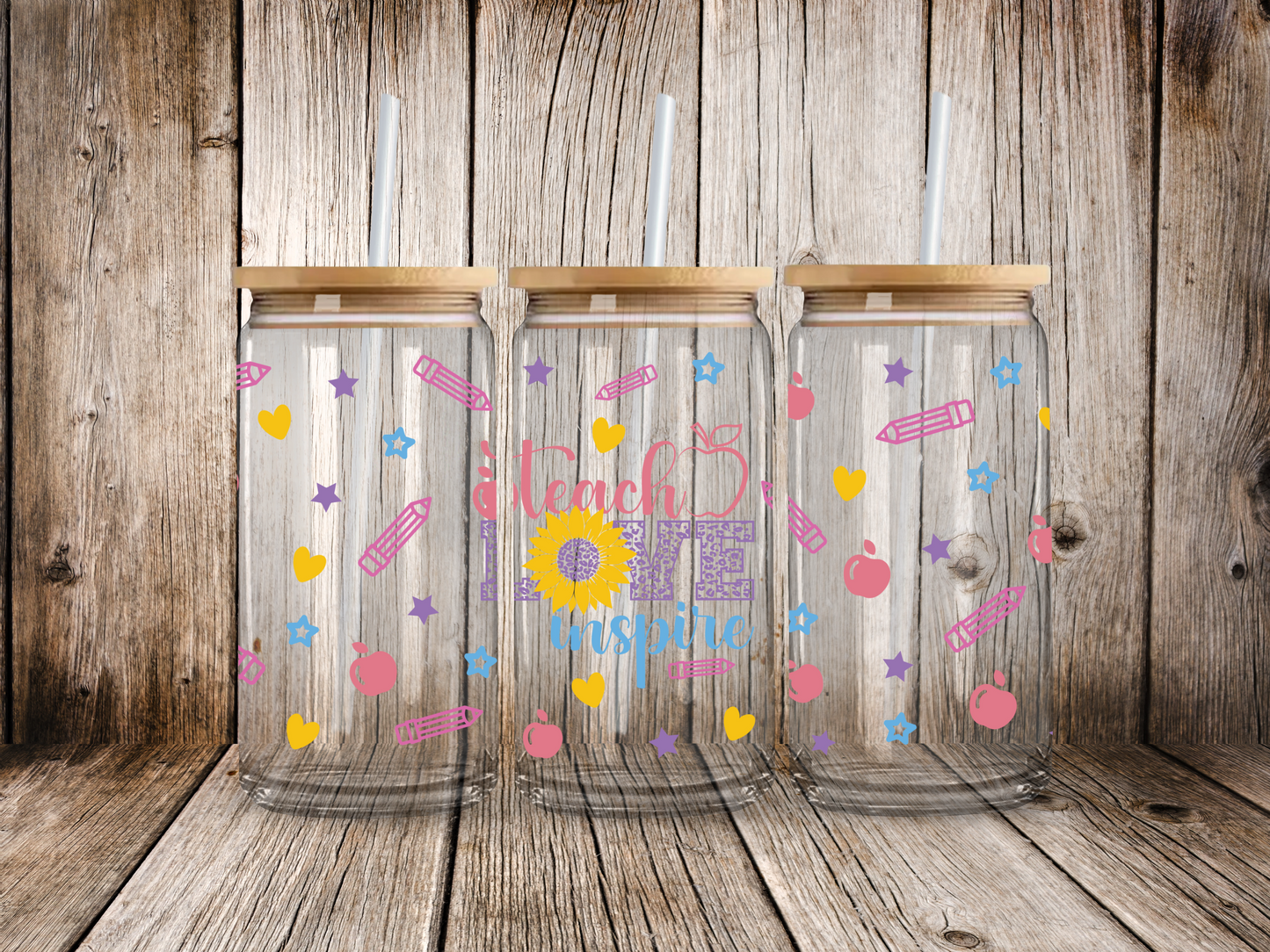Teach Love Inspire Sunflower - UV Libby Wrap