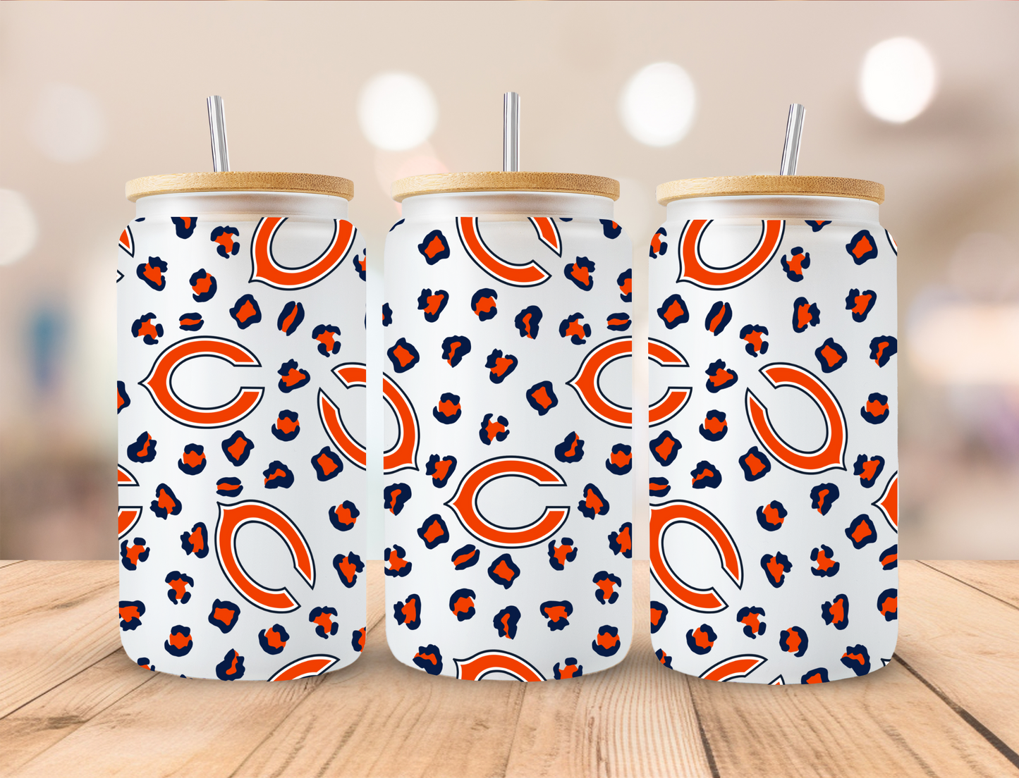 Chicago Bears C With Leopard - UV Libby Wrap