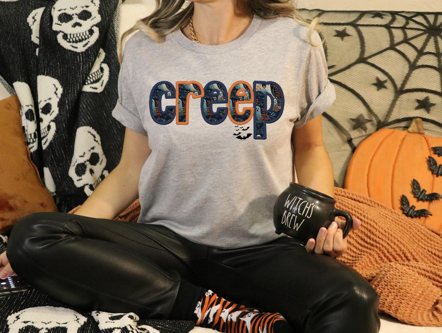 Creep with ghost and bats