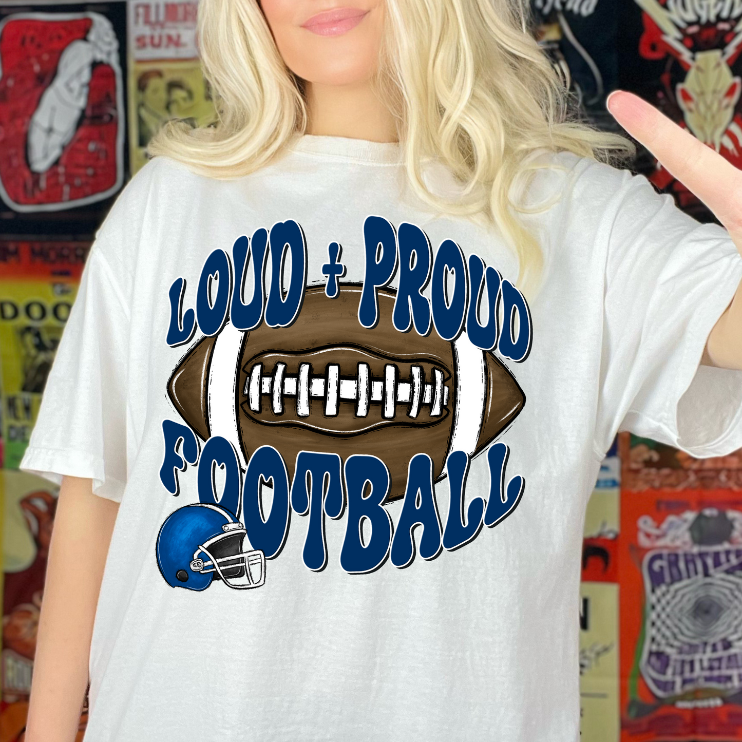 Loud & proud football-blue
