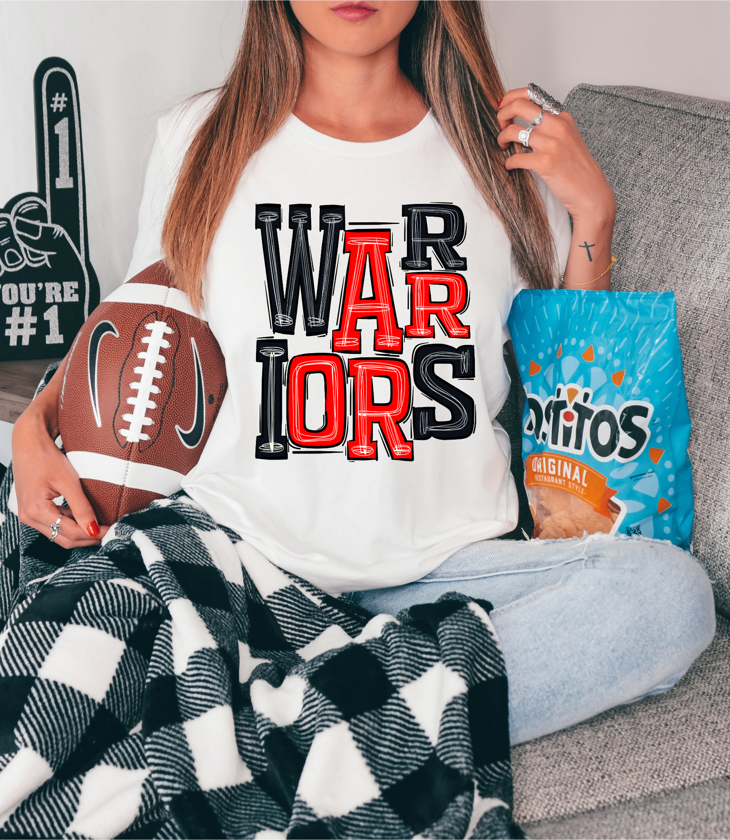 Warriors - red/black letters