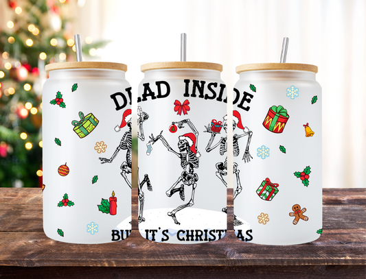 Dead Inside But It's Christmas Dancing Skellies - UV Libby Wrap