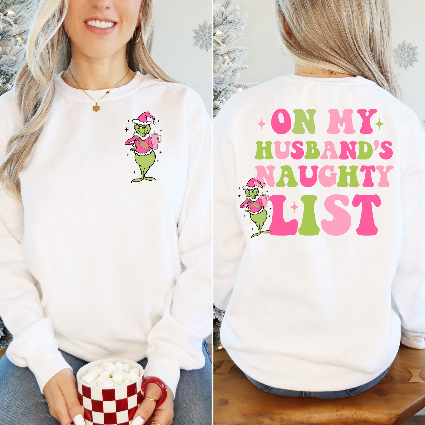 Husbands Naughty List Grinch – FRONT