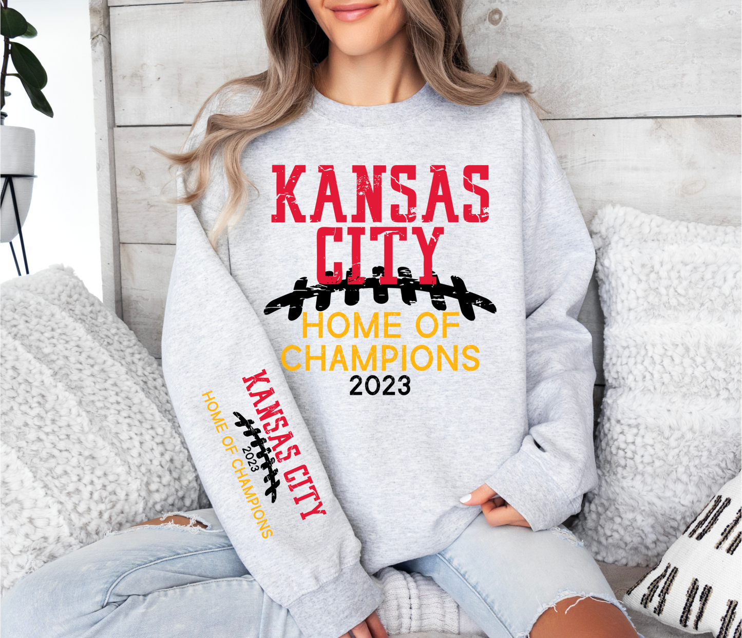 Kansas City Home of The Champions(FB laces) 2023-SLEEVE
