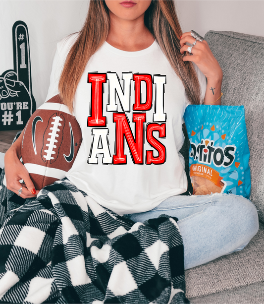 Indians - red/white letters