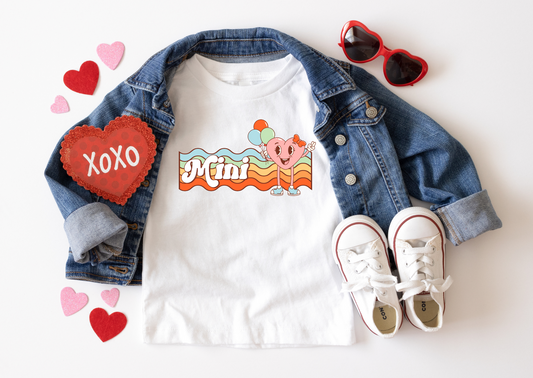 Mini Heart w/Balloons WAVY BG - DTF Transfer