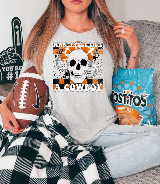 Man I feel like a Cowboy-orange and black