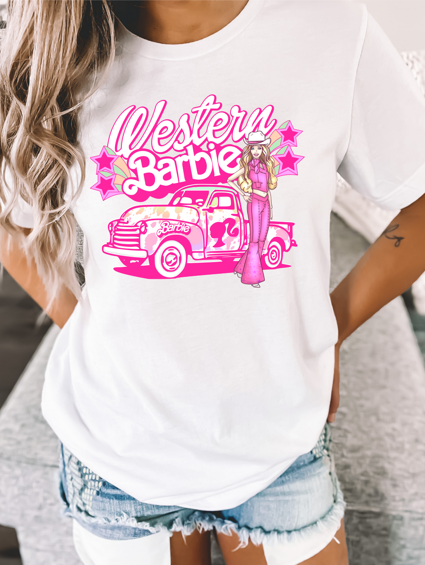 Western Barbie, pickup truck