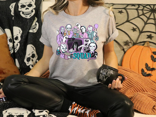 Squad goals purple and blue-horror