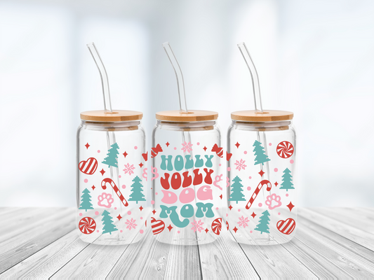 Holly jolly dog mom - UV Libby Wrap