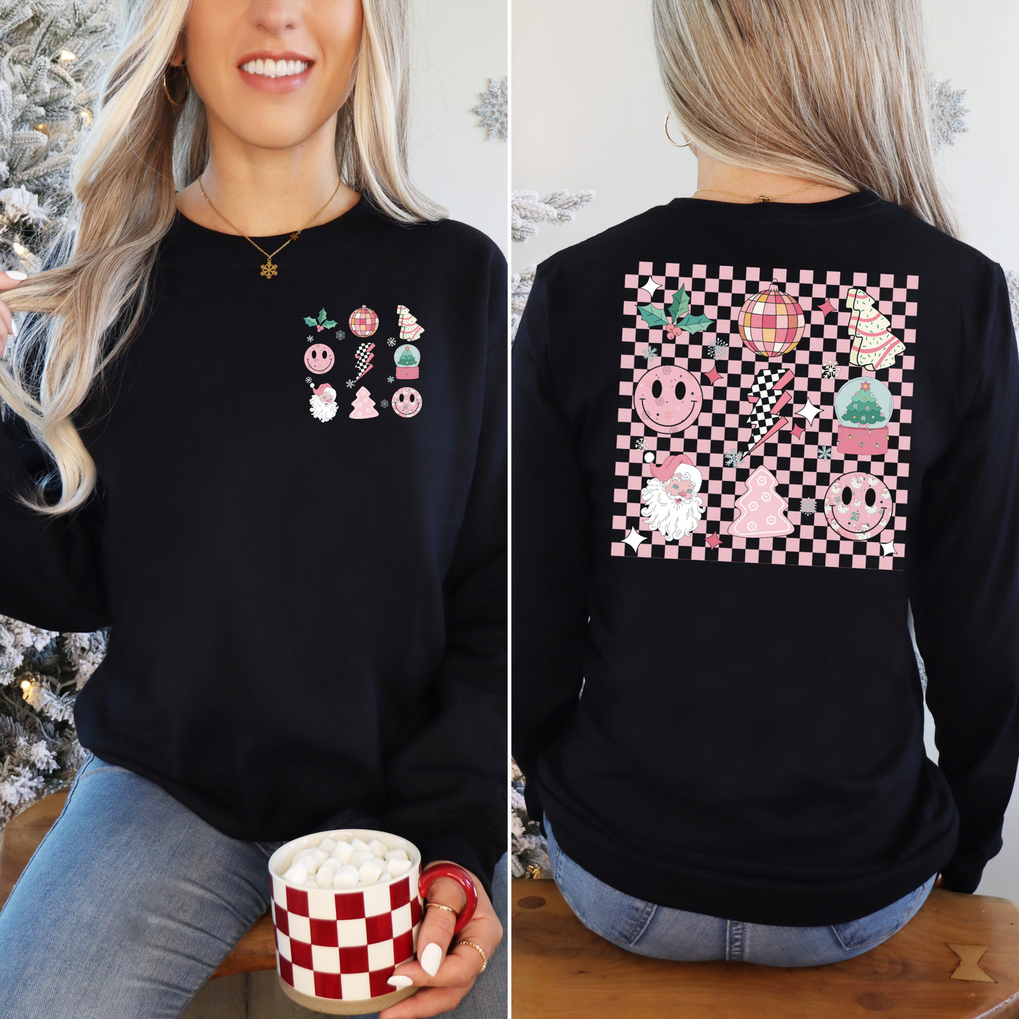 Christmas checkered Collage - BACK
