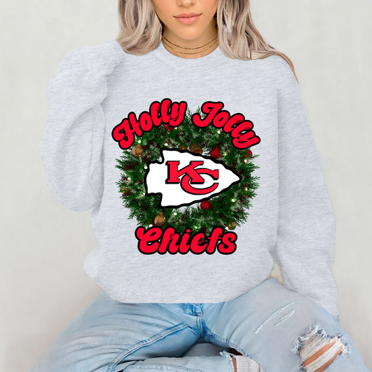 Holly Jolly Chiefs Arrowhead Black Red